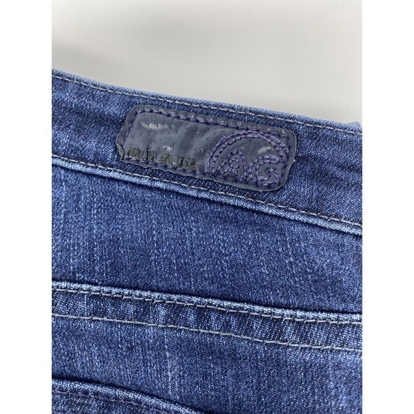 AG Adriano Goldschmied Jeans Womens The Stilt Blue Dark Prima Mid Rise Cigarette - Picture 7 of 10